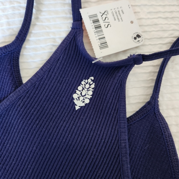 Free People Happiness Runs Tank Sports Bra Navy XS S - Picture 6 of 6